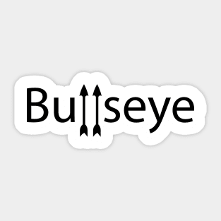 Bullseye typographic logo design Sticker